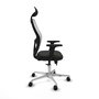 PIQUERAS Y CRESPO Silla de oficina Jorquera con mecanismo Sincro/Traslack, Negro y Blanco