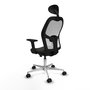 PIQUERAS Y CRESPO Silla de oficina Jorquera con mecanismo Sincro/Traslack, Negro y Blanco