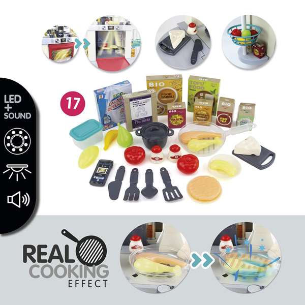 Chicos Cocina Kitchen Plus Transformable Barbacoa Luces Sonidos 3 Formatos Montaje 104x37x100 cm