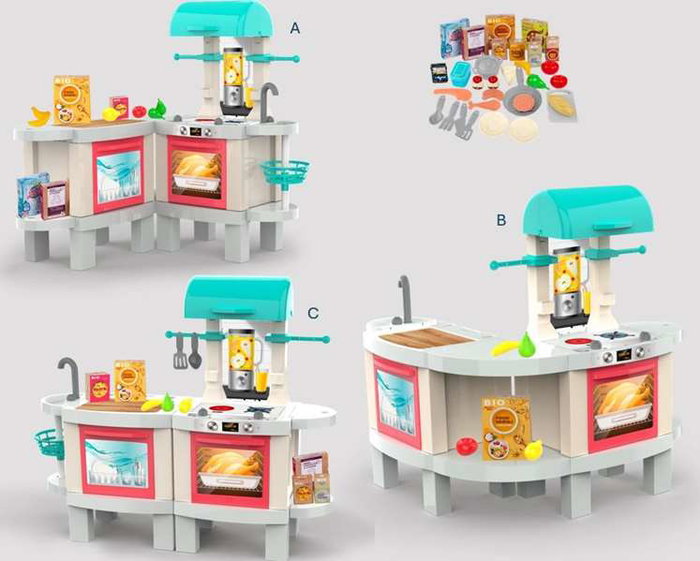 Chicos Cocina Kitchen Plus Transformable Barbacoa Luces Sonidos 3 Formatos Montaje 104x37x100 cm