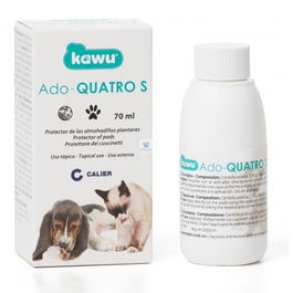 Calier Ado Quatro S 70 mL para Almohadillas Plantares de Perros y Gatos, Prevención de Irritaciones y Roce