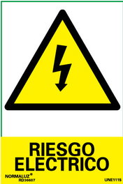 Señal Adhesiva Riesgo Eléctrico 10x15 Vinilo RD36607