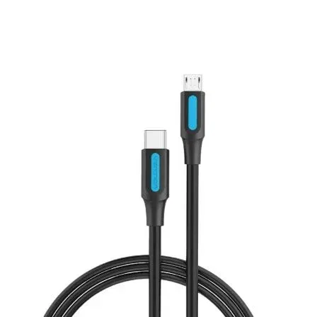 Vention COVBD Cable USB 2.0 Tipo-C Macho a MicroUSB Macho 480Mbps 50cm Negro