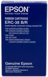 Epson ERC-38BR Cinta Nylon Negro/Rojo Original para Impresoras TM (C43S015376)