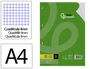 Liderpapel Recambio A4 100 hojas 100g cuadro 4mm con margen y 4 taladros