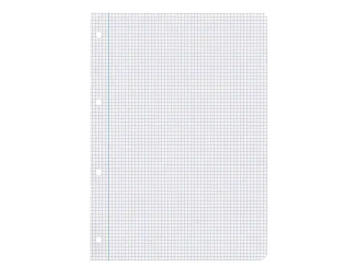 Liderpapel Recambio A4 100 hojas 100gr Cuadro 4mm con Margen 4 Taladros