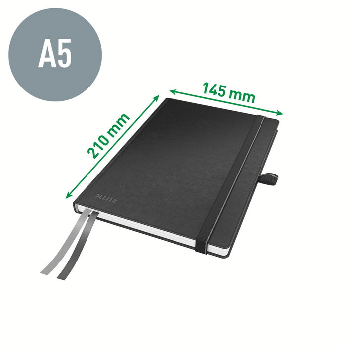 Leitz Cuaderno Complete tapa dura A5 80 hojas cuadriculado negro Leitz Cuaderno Complete tapa dura A5 80 hojas cuadriculado negro