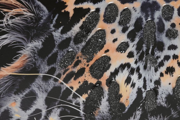 DKD Home Decor Cuadro Lienzo Leopardo Lacado 50x3,5x70 - Pack de 2