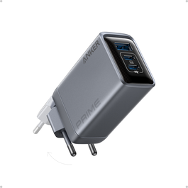 Anker A2688341 Cargador de Pared USB-C, 3 Puertos, Negro - Entrada 110-240V AC, Universal, Sin Cable Incluido