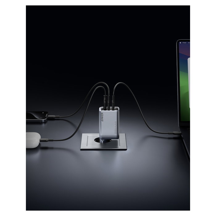 Anker Prime Charger 100W 3 Puertos GaN Negro A2688341 Anker Prime Charger 100W 3 Puertos GaN Negro A2688341