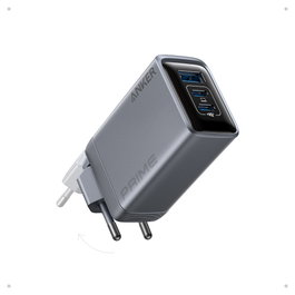 Anker Prime Charger 100W 3 Puertos GaN (1 x USB-A, 2 x USB-C) Negro