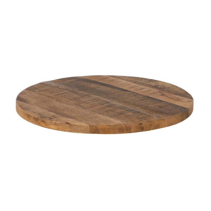 Ixia Tablero de Mesa Redondo en Madera de Mango Natural 60 x 60 x 3 cm