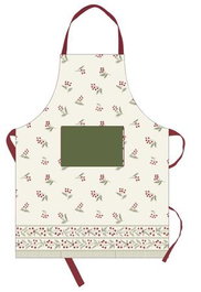 DKD Home Decor Set de 2 Delantales de Algodón Acebo Verde