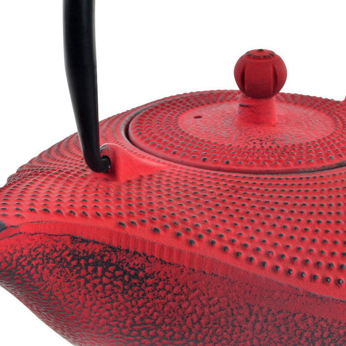 Tetera DKD Home Decor Rojo Negro Hierro colado (1000 ml) (2 Unidades)