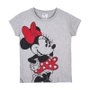 Camiseta Corta Single Jersey Punto Minnie Gris 10 Años