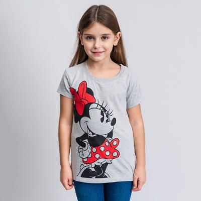 Camiseta Corta Single Jersey Punto Minnie Gris 10 Años