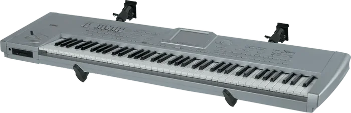 Quiklok Brazo Soporte Teclado Slatwall - Set De 2 Negro Acero Ajustable 36-50cm Carga 22.6kg