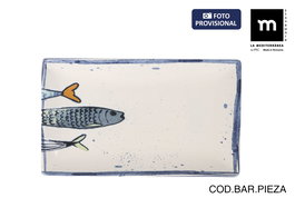 La Mediterranea Fuente Rectangular "Peixe 2.0" Elite Brillo 25 x 15 cm (18 Unidades)