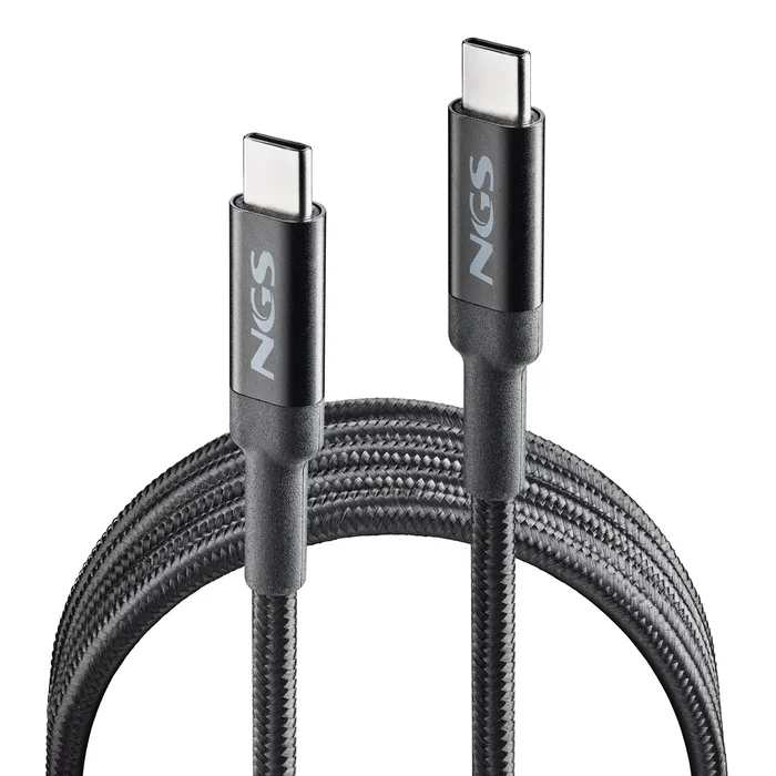 NGS Cable USB-C a USB-C KNOT 65W-2 Negro 2m