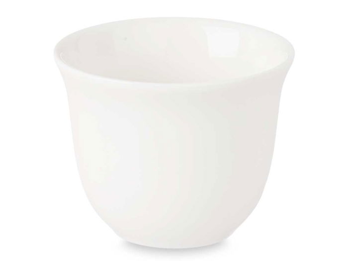 Vessia Vaso Porcelana para Té 120 ml, Blanco, 7x7x5 cm (Set de 48)