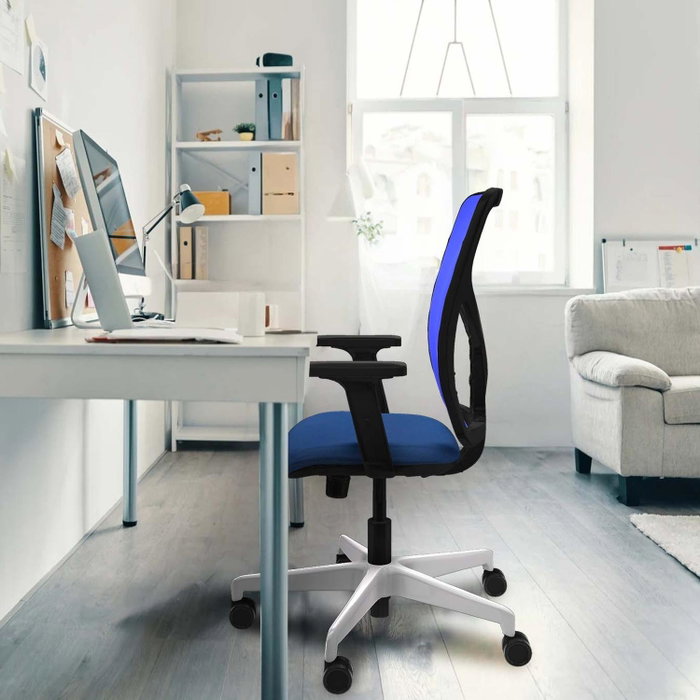PIQUERAS Y CRESPO Silla de oficina Motilla con mecanismo Sincro, Verde oliva y Gris
