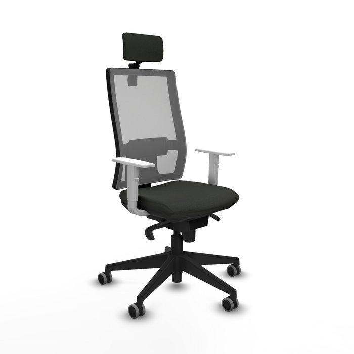 PIQUERAS Y CRESPO Silla de oficina Horna con mecanismo Sincro, Negro y Gris PIQUERAS Y CRESPO Silla de oficina Horna con mecanismo Sincro, Negro y Gris