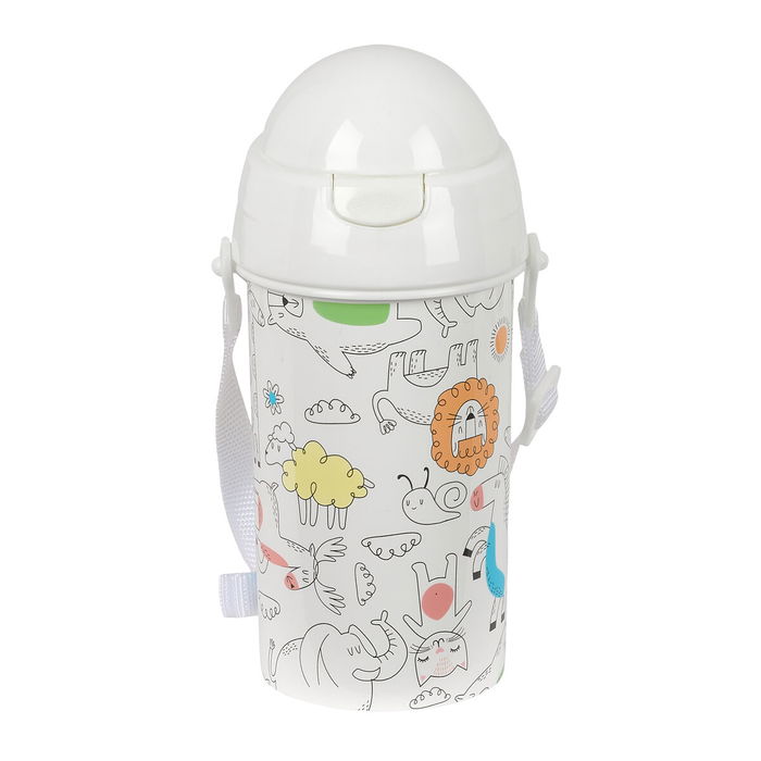 Botella de Agua Safta Zoo Beige PVC 500 ml