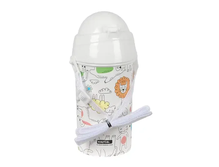Safta Botella Preescolar Zoo de 500ml con Apertura Automática y Pajita Safta Botella Preescolar Zoo de 500ml con Apertura Automática y Pajita