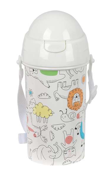 Botella de Agua Safta Zoo Beige PVC 500 ml