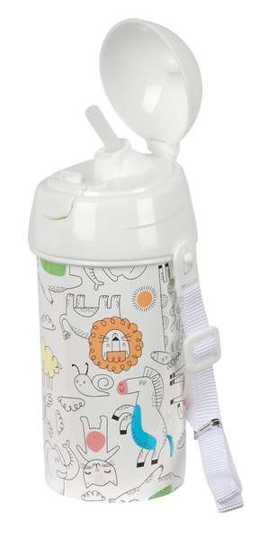 Botella de Agua Safta Zoo Beige PVC 500 ml