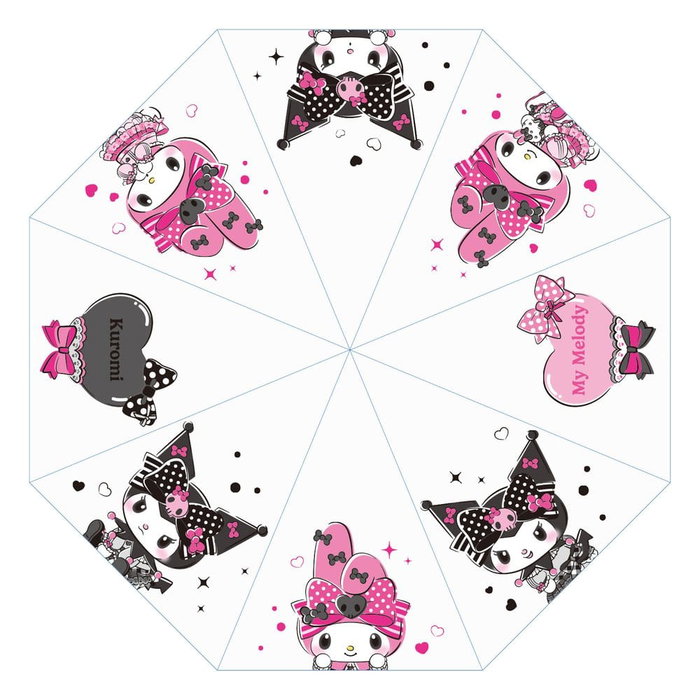 Sanrio Paraguas Pink Black Party Series Kuromi & My Melody Transparent Sanrio Paraguas Pink Black Party Series Kuromi & My Melody Transparent