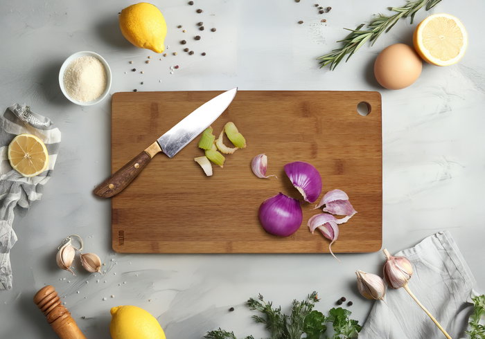 Quttin Tabla para Cortar Bambú Dark 27 cm x 15.3 cm (24 Unidades)