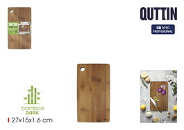Quttin Tabla para Cortar Bambú Dark 27 cm x 15.3 cm (24 Unidades)