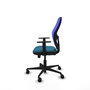 PIQUERAS Y CRESPO Silla de oficina Jorquera con mecanismo Sincro/Traslack, Verde petróleo y Azul