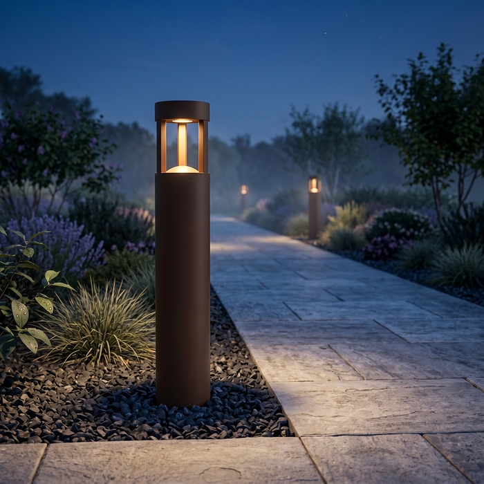 Jamalpur Baliza LED Exterior 90cm 10W Marrón Óxido