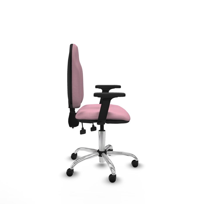 PIQUERAS Y CRESPO Silla de oficina Algarra Rosa con Brazos 2D
