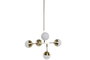 DKD Home Decor Lámpara Techo Dorado Blanco Metal Cristal 52 x 168 x 74 cm