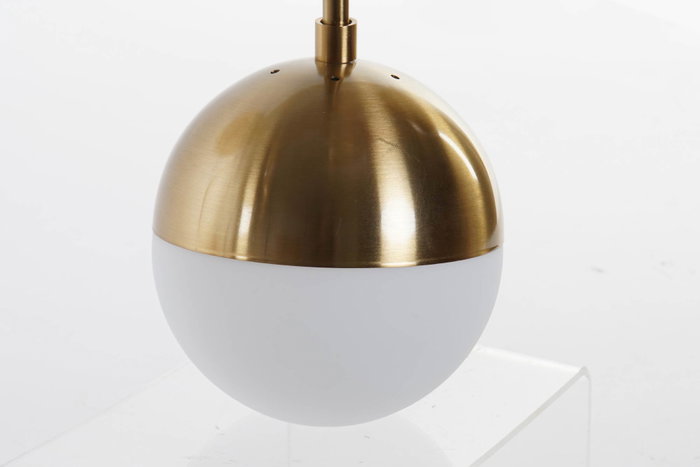 DKD Home Decor Lámpara Techo Dorado Blanco Metal Cristal 52 x 168 x 74 cm