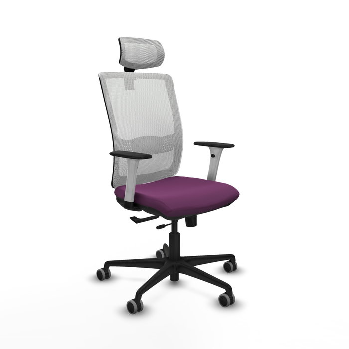 PIQUERAS Y CRESPO Silla de oficina Haches con mecanismo Sincro/Traslack, Morado y Blanco PIQUERAS Y CRESPO Silla de oficina Haches con mecanismo Sincro/Traslack, Morado y Blanco