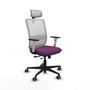 PIQUERAS Y CRESPO Silla de oficina Haches con mecanismo Sincro/Traslack, Morado y Blanco