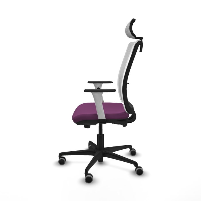 PIQUERAS Y CRESPO Silla de oficina Haches con mecanismo Sincro/Traslack, Morado y Blanco PIQUERAS Y CRESPO Silla de oficina Haches con mecanismo Sincro/Traslack, Morado y Blanco
