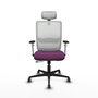 PIQUERAS Y CRESPO Silla de oficina Haches con mecanismo Sincro/Traslack, Morado y Blanco