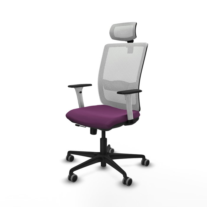 PIQUERAS Y CRESPO Silla de oficina Haches con mecanismo Sincro/Traslack, Morado y Blanco PIQUERAS Y CRESPO Silla de oficina Haches con mecanismo Sincro/Traslack, Morado y Blanco
