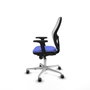 PIQUERAS Y CRESPO Silla de oficina Jorquera con mecanismo Sincro, Azul claro y Blanco