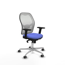 PIQUERAS Y CRESPO Silla de oficina Jorquera con mecanismo Sincro, Azul claro y Blanco