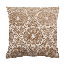 Cojín Blanco-Verde Algodón / Poliéster 45 X 45 cm (Set de 2)