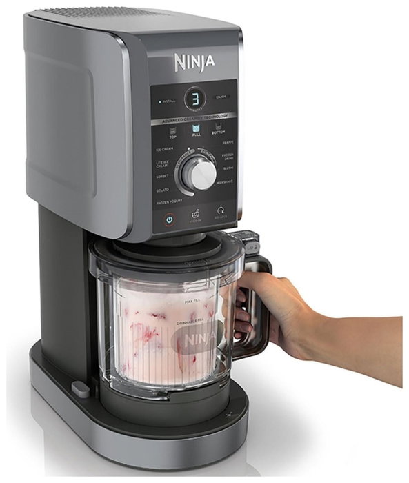 Ninja Creami Deluxe NC502EU - Máquina para Helados y Sorbetes Plata y Negro