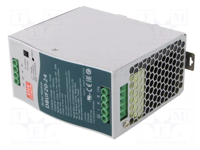 MEAN WELL DBUF20-24 Módulo buffer 24VDC 20A para carril DIN