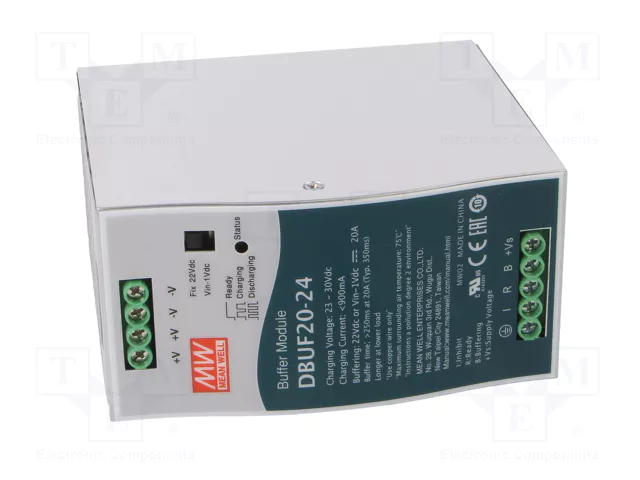 MEAN WELL DBUF20-24 Módulo buffer 24VDC 20A para carril DIN