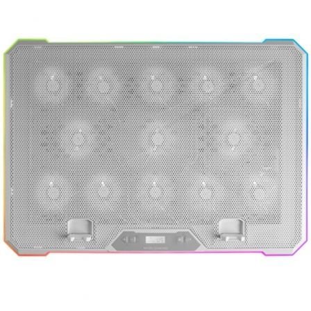Mars Gaming Notebook Cooler Pad MNBC13 A-RGB Blanco Hasta 17" 13 Ventiladores Función Stand Iluminación Mars Gaming Notebook Cooler Pad MNBC13 A-RGB Blanco Hasta 17" 13 Ventiladores Función Stand Iluminación
